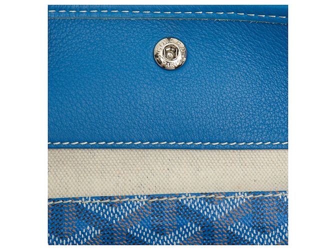Goyard Blue Goyardine Saint Louis PM Blau Hellblau - Ansicht 5