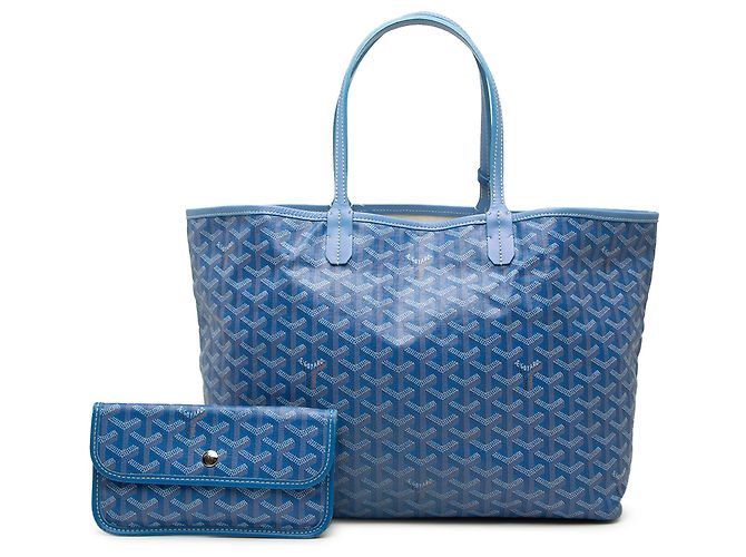 Goyard Blue Goyardine Saint Louis PM Blau Hellblau - Ansicht 7