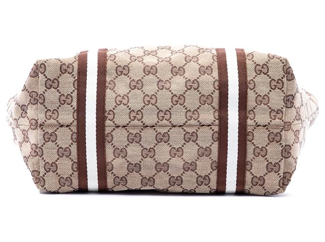Bolso Tote Gucci Beige GG Canvas Web Jolicoeur - vista 3
