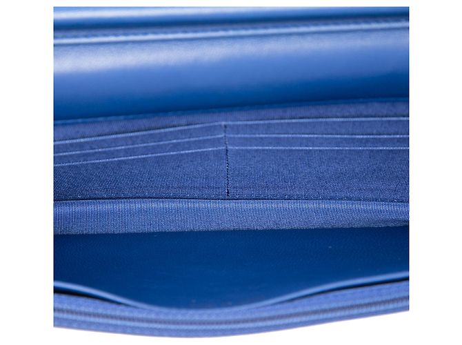 Cartera Chanel Blue CC Lambskin Studded Wallet On Chain Azul - vista 4