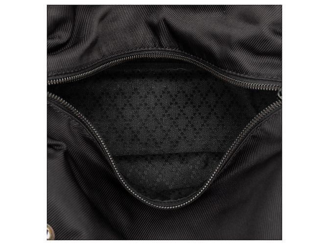 Bamboo Borsa Gucci in nylon nero con bambù - vista 4
