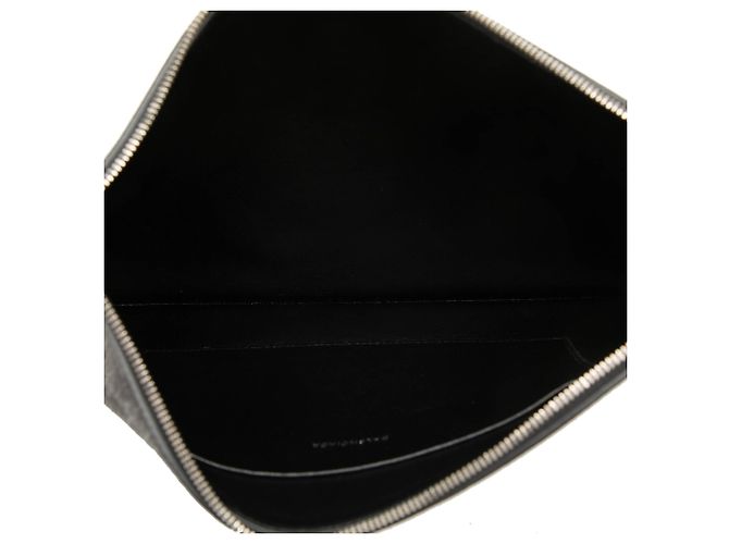 Pochette da polso Balenciaga Black BB Monogram Coated Canvas Nero - vista 4