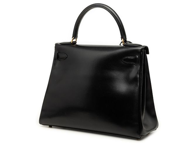 Hermès Black Box Calf Kelly Retourne 28 Schwarz - Ansicht 2