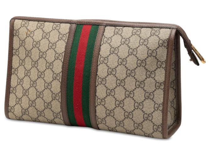 Gucci Beige GG Supreme Web Ophidia Clutch - Ansicht 2