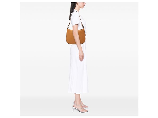 Bolsa de ombro Burberry em couro marrom Caramelo - vista 6