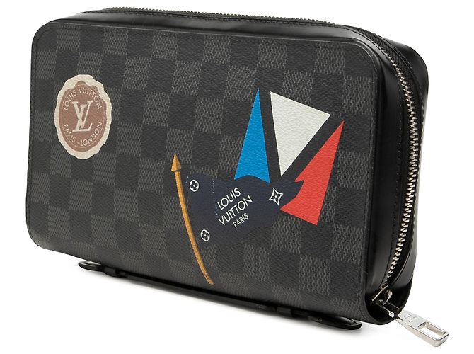 Cartera Louis Vuitton Black Damier Graphite LV League Zippy XL Negro - vista 2