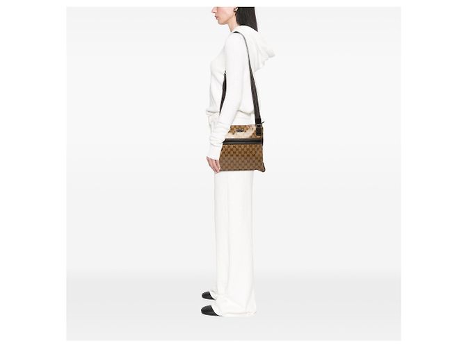 Gucci Beige GG Crystal Crossbody - vista 6