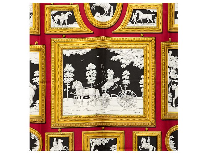 Pañuelo de seda Hermès Red Wedgwood 90 Roja - vista 8