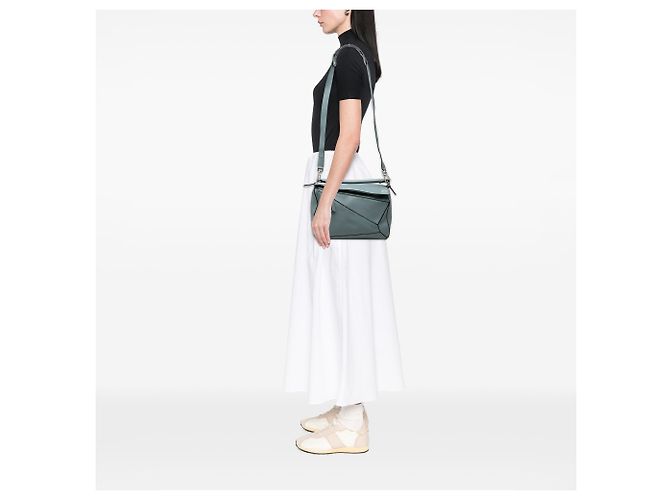 Bolso Puzzle LOEWE Medium de piel de becerro azul - vista 6