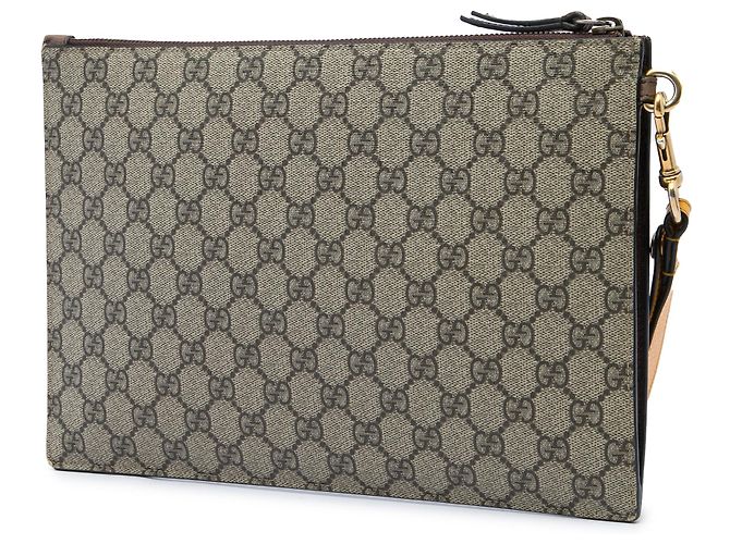Clutch Gucci Beige GG Supreme Neo Vintage - vista 2