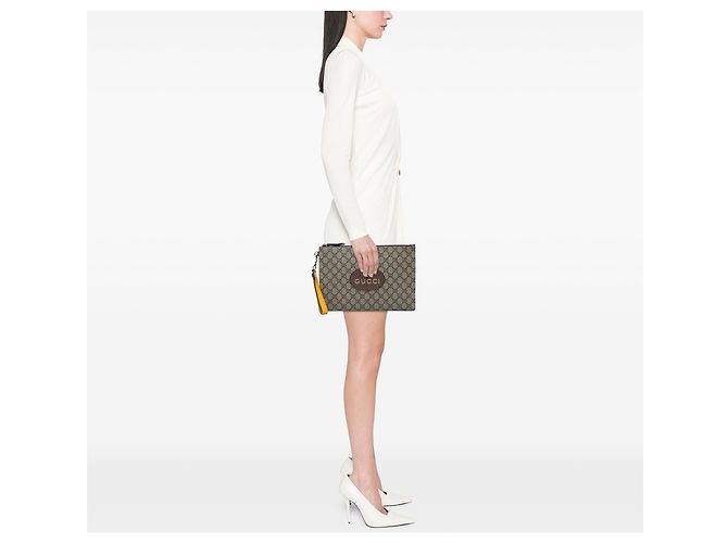 Clutch Gucci Beige GG Supreme Neo Vintage - vista 7