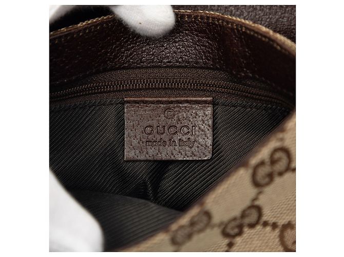 Gucci Jackie Gürteltasche aus beigem GG Canvas - Ansicht 5