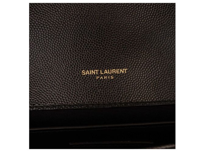 Autre Marque Clutch Saint Laurent Black Grain de Poudre Monogram Kate Tassel Clutch Nero - view 5