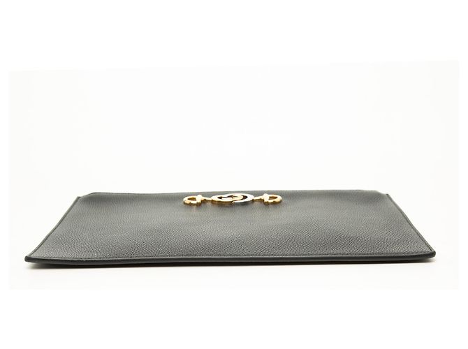 Pouch Zumi Gucci in pelle di vitello grana nera Nero - vista 3