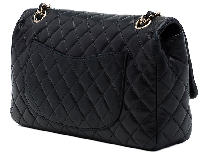 Chanel Black Medium Classic Lambskin Valentines Heart Charms Single Flap Schwarz - Ansicht 2
