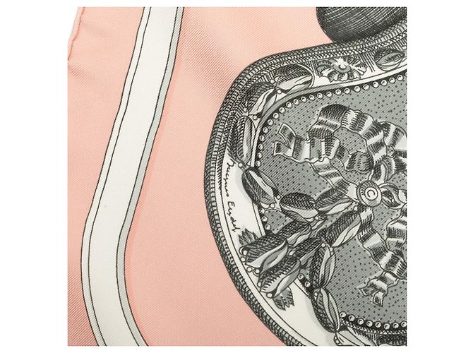 Pañuelo de seda Hermès Pink Grand Apparat 90 Rosa - vista 3