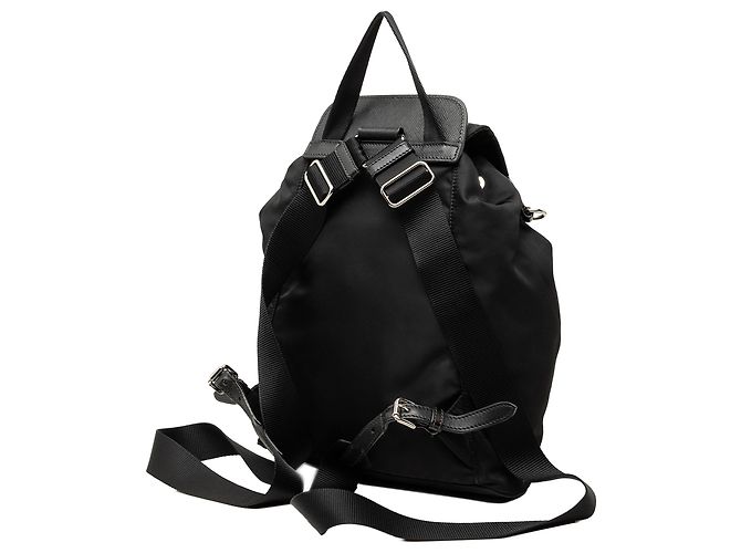 Mochila Prada em Tessuto com acabamentos em Saffiano preto - vista 2