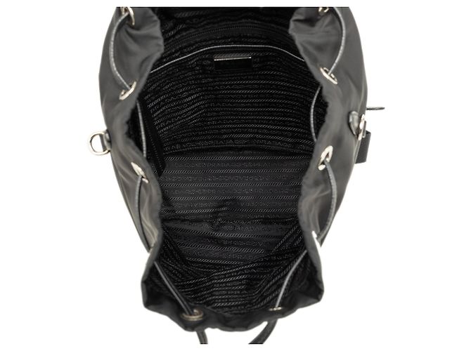 Mochila Prada em Tessuto com acabamentos em Saffiano preto - vista 4