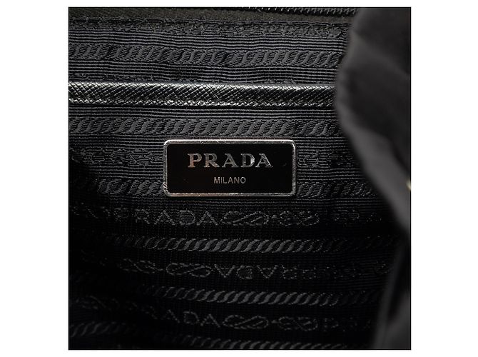 Mochila Prada em Tessuto com acabamentos em Saffiano preto - vista 5