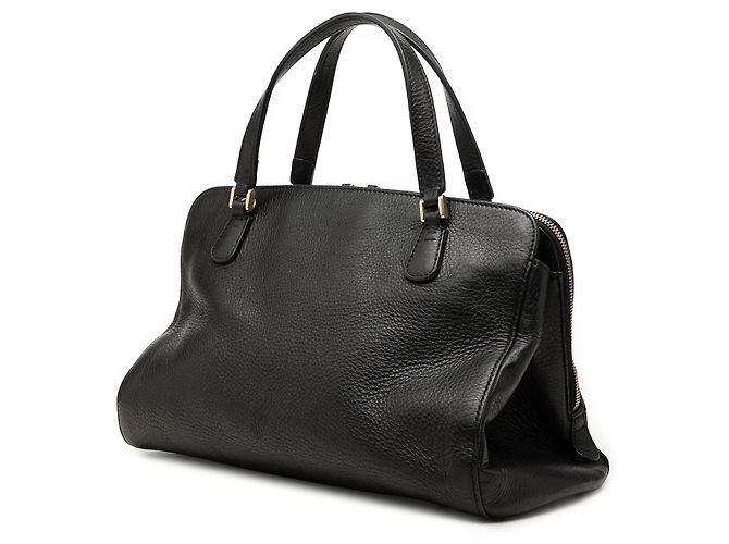 Borsa Soho Working Satchel Gucci in pelle di vitello martellata nera Nero - vista 2