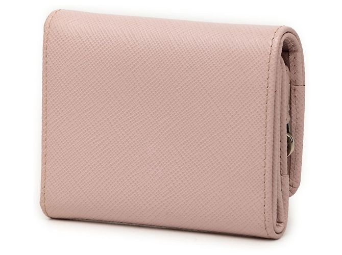 Cartera pequeña Prada Pink Saffiano Trifold Rosa - vista 2