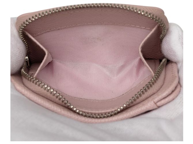 Cartera pequeña Prada Pink Saffiano Trifold Rosa - vista 5