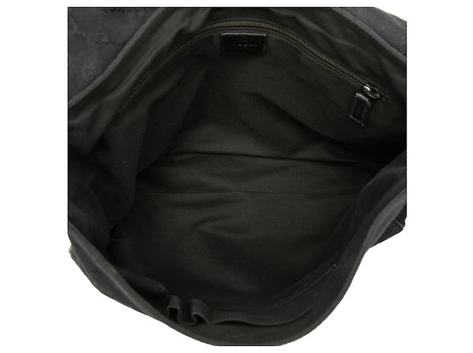 Sac crossbody Gucci en toile GG noire - vue 4