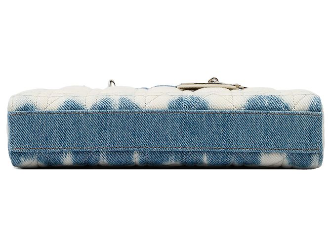 Autre Marque Dior White Medium Denim Cannage Tie Dye Lady D Joy Branco Fora de branco - vista 3