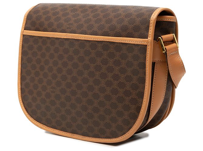 Céline Bolso bandolera Celine Brown Macadam Coated Canvas Castaño - vista 2