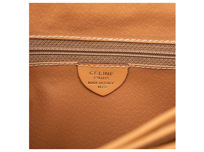 Céline Bolso bandolera Celine Brown Macadam Coated Canvas Castaño - vista 5
