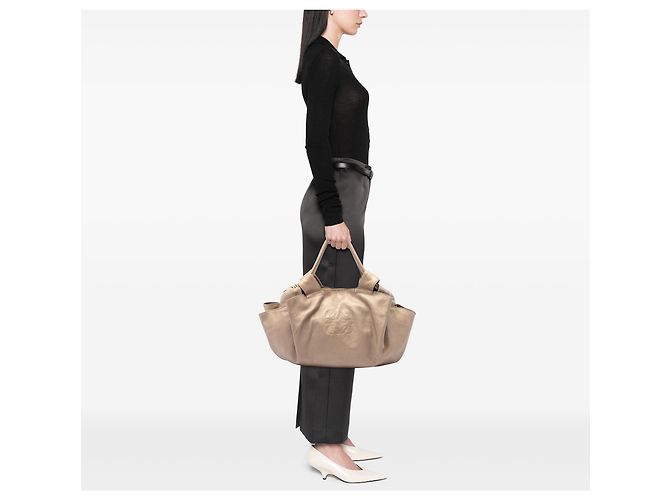LOEWE Gold Metallic Nappa Aire Dourado - vista 6