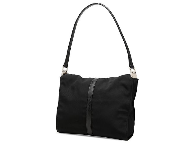 Borsa a tracolla Jackie Gucci in tela nera Nero - vista 2