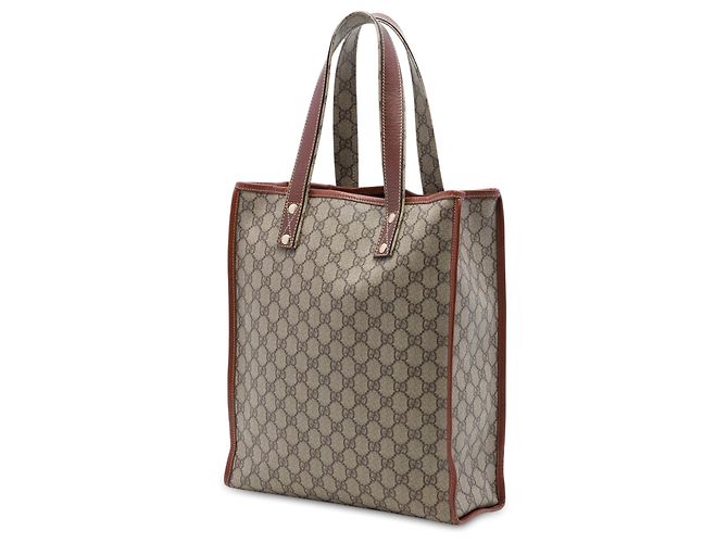 Borsa Tote Gucci Beige GG Supreme Web - vista 2