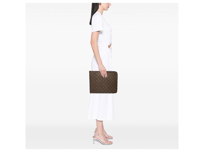 Louis Vuitton Brown Monogram Poche Documents Portfolio 30 Marrone - vista 7