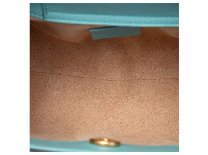 Borsa Gucci Blue Mini Calfskin Bamboo Diana Satchel Blu chiaro - vista 4