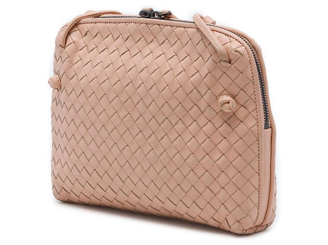 Bottega Veneta Borsa a tracolla Nodini in nappa Intrecciato rosa - vista 2