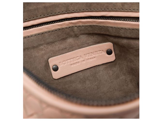 Bottega Veneta Borsa a tracolla Nodini in nappa Intrecciato rosa - vista 5