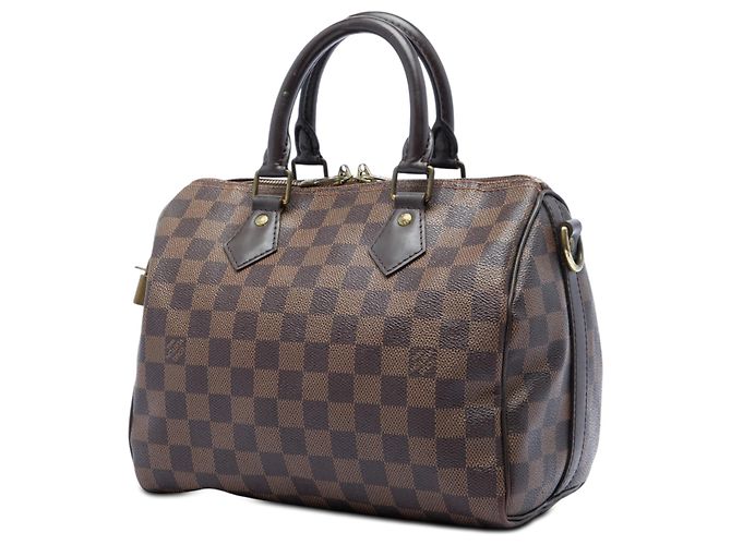 Louis Vuitton Brown Damier Ebene Speedy Bandouliere 25 Braun - Ansicht 2