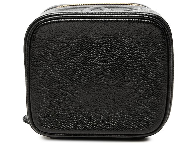 Chanel Black CC Caviar Vanity Case Negro - vista 3