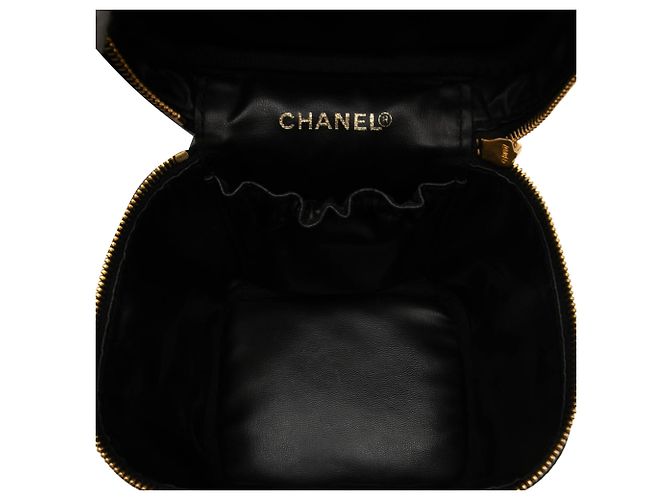 Chanel Black CC Caviar Vanity Case Negro - vista 4