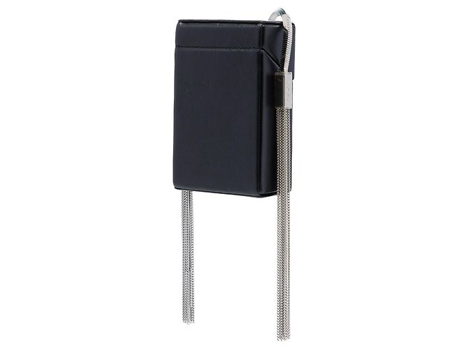 Autre Marque Saint Laurent Black Mini Lambskin Smoking Box Crossbody Nero - vista 2