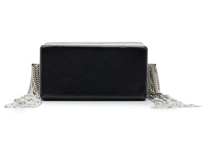 Autre Marque Saint Laurent Black Mini Lambskin Smoking Box Crossbody Nero - vista 3