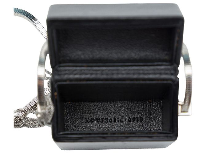Autre Marque Saint Laurent Black Mini Lambskin Smoking Box Crossbody Nero - vista 4