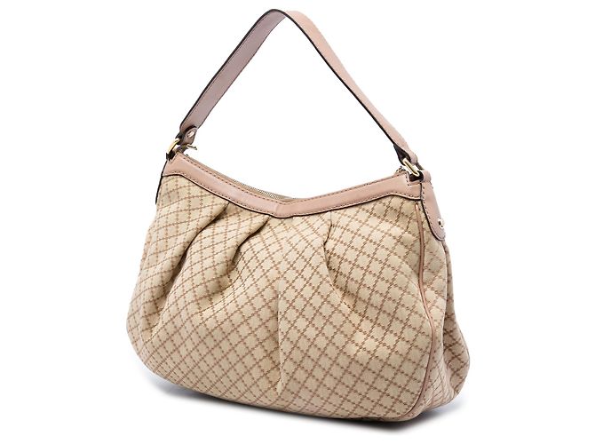 Borsa a tracolla Gucci Sukey in canvas Diamante beige - vista 2