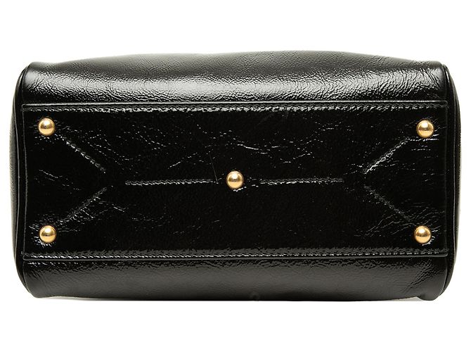 Autre Marque Borsa a mano Saint Laurent Majorelle Small in vernice nera Nero - vista 3