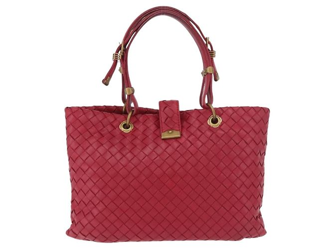 Bottega Veneta Capri Intrecciato Nappa Medium Red - view 2