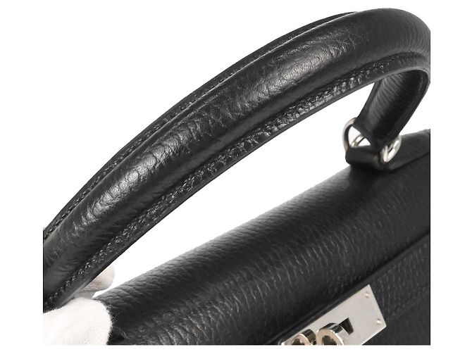 Hermès Hermes Kelly Black Vache Liegee with Palladium Hardware 28 Nero - vista 3