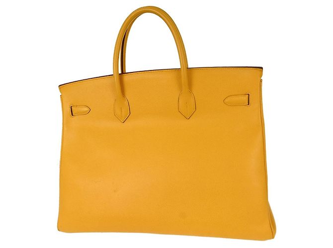 Hermès Hermes Birkin Yellow Courchevel con Gold Hardware 40 Amarillo - vista 2