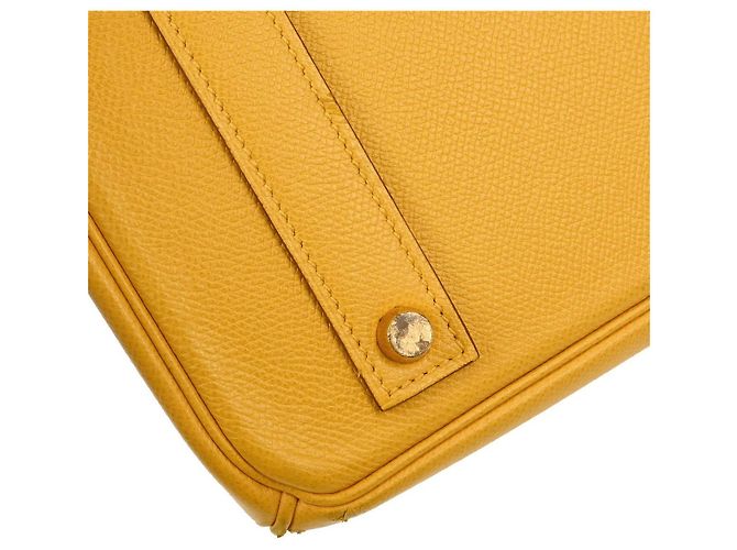 Hermès Hermes Birkin Yellow Courchevel con Gold Hardware 40 Amarillo - vista 6