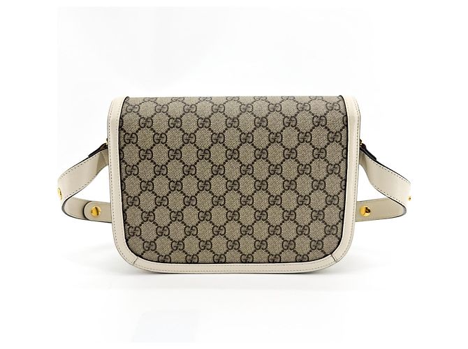 Gucci Horsebit 1955 GG Coated Canvas with Leather Small Beige - vista 2